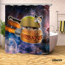 Load image into Gallery viewer, Cartoon Cat Shower Curtains Waterproof Animals Bath Curtains For Bathroom Bathtub Large Wide Bathing Cover Home Rideau De Bain