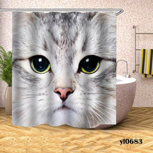 Load image into Gallery viewer, Cartoon Cat Shower Curtains Waterproof Animals Bath Curtains For Bathroom Bathtub Large Wide Bathing Cover Home Rideau De Bain