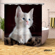 Load image into Gallery viewer, Cartoon Cat Shower Curtains Waterproof Animals Bath Curtains For Bathroom Bathtub Large Wide Bathing Cover Home Rideau De Bain