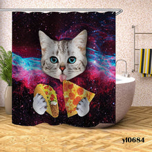 Load image into Gallery viewer, Cartoon Cat Shower Curtains Waterproof Animals Bath Curtains For Bathroom Bathtub Large Wide Bathing Cover Home Rideau De Bain