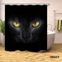 Load image into Gallery viewer, Cartoon Cat Shower Curtains Waterproof Animals Bath Curtains For Bathroom Bathtub Large Wide Bathing Cover Home Rideau De Bain