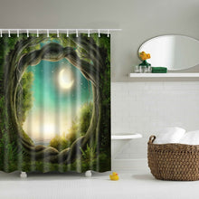 Load image into Gallery viewer, Waterproof Polyester fabric 3D Bath curtain forest for Bathroom curtain Green Plant beach Shower curtain Long 180*200cm