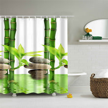 Load image into Gallery viewer, Waterproof Polyester fabric 3D Bath curtain forest for Bathroom curtain Green Plant beach Shower curtain Long 180*200cm