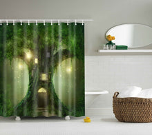 Load image into Gallery viewer, Waterproof Polyester fabric 3D Bath curtain forest for Bathroom curtain Green Plant beach Shower curtain Long 180*200cm