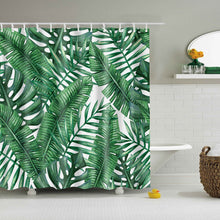 Load image into Gallery viewer, Waterproof Polyester fabric 3D Bath curtain forest for Bathroom curtain Green Plant beach Shower curtain Long 180*200cm