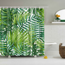 Load image into Gallery viewer, Waterproof Polyester fabric 3D Bath curtain forest for Bathroom curtain Green Plant beach Shower curtain Long 180*200cm