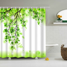 Load image into Gallery viewer, Waterproof Polyester fabric 3D Bath curtain forest for Bathroom curtain Green Plant beach Shower curtain Long 180*200cm