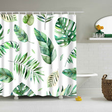 Load image into Gallery viewer, Waterproof Polyester fabric 3D Bath curtain forest for Bathroom curtain Green Plant beach Shower curtain Long 180*200cm