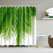 Load image into Gallery viewer, Waterproof Polyester fabric 3D Bath curtain forest for Bathroom curtain Green Plant beach Shower curtain Long 180*200cm