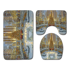 Load image into Gallery viewer, Christmas Toilet seat Cover 3Pcs Set Bath Mat Non-Slip Bathroom Rugs Water Absorption Doormats Home Decoration Carpet