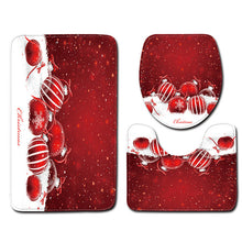 Load image into Gallery viewer, Christmas Toilet seat Cover 3Pcs Set Bath Mat Non-Slip Bathroom Rugs Water Absorption Doormats Home Decoration Carpet